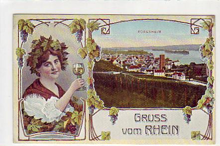 Rüdesheim im Rheingau Wein Werbung Rüdesheim im Rheingau Wein Werbung