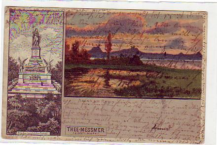 Niederwalddenkmal bei Lorch am Rhein und Rüdersheim vor 1907 Niederwalddenkmal bei Lorch am Rhein und Rüdersheim vor 1907