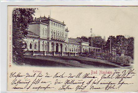 Bad Nauheim Präge AK mit Relief von 1900 Bad Nauheim Präge AK mit Relief von 1900