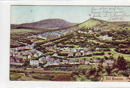 Bad Nauheim mit Eisenbahn 1908 Bad Nauheim mit Eisenbahn 1908