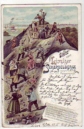 Leipzig Litho Scherbelberge 1896 Leipzig Litho Scherbelberge 1896