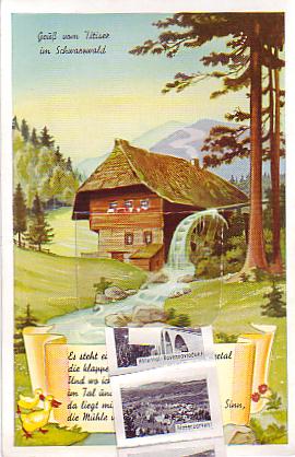 Titisee Schwarzwald ,Leporello ,Wassermühle ,10 kleine Bilder Titisee Schwarzwald ,Leporello ,Wassermühle ,10 kleine Bilder