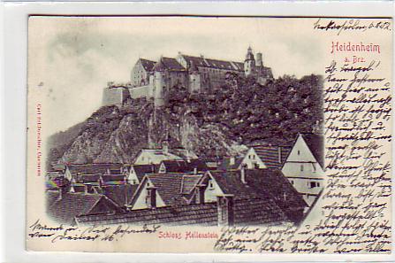 Heidenheim,Schloss Hellenstein Präge AK mit Relief 1902 Heidenheim,Schloss Hellenstein Präge AK mit Relief 1902