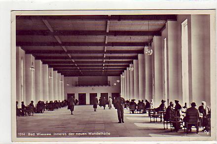 Bad Wiessee ,Tegernsee ,Wandelhalle von innen 1939 Bad Wiessee ,Tegernsee ,Wandelhalle von innen 1939