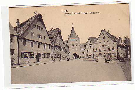 Lauf an der Pegnitz mit Apotheke 1910 Lauf an der Pegnitz mit Apotheke 1910