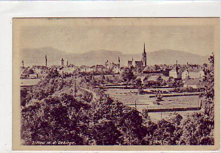 Zittau mit Eisenbahnline ca 1940 Zittau mit Eisenbahnline ca 1940