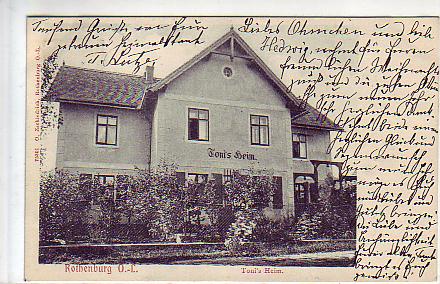 Rothenburg Lausitz Tonis Heim 1905 Rothenburg Lausitz Tonis Heim 1905
