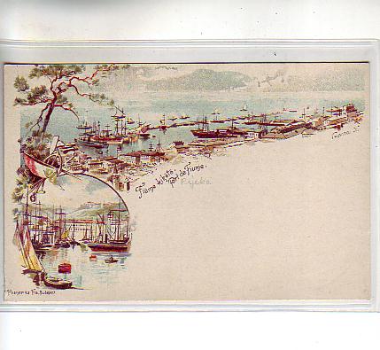 Rijeka Jugoslawien - Kroatien Litho ca 1900 Rijeka Jugoslawien - Kroatien Litho ca 1900