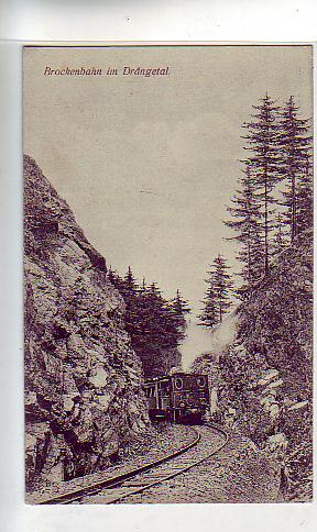 Eisenbahn Brockenbahn im Drängetal 1920 Eisenbahn Brockenbahn im Drängetal 1920