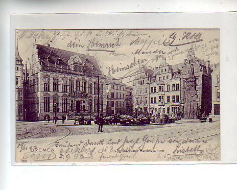 Bremen Markt und Roland 1903 Bremen Markt und Roland 1903