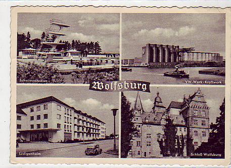 Wolfsburg VW-Werke ,Ledigenheim,Schloss 1959 Wolfsburg VW-Werke ,Ledigenheim,Schloss 1959