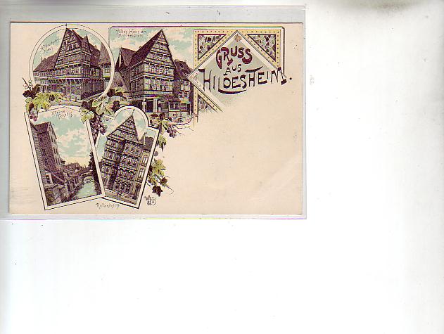 Hildesheim Litho Ansichtskarte von ca 1900 Hildesheim Litho Ansichtskarte von ca 1900