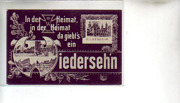 Hildesheim Patriotische AK,Eichenlaub,Feldpost 1916 Hildesheim Patriotische AK,Eichenlaub,Feldpost 1916