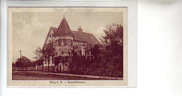 Burg bei Magdeburg Seeschlösschen 1926 Burg bei Magdeburg Seeschlösschen 1926