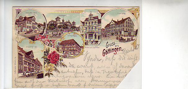 Göttingen Litho Ansichtskarte von 1904 Göttingen Litho Ansichtskarte von 1904