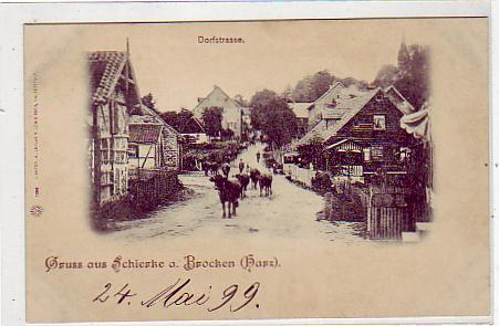 Schierke im Harz Dorfstraße ca 1900