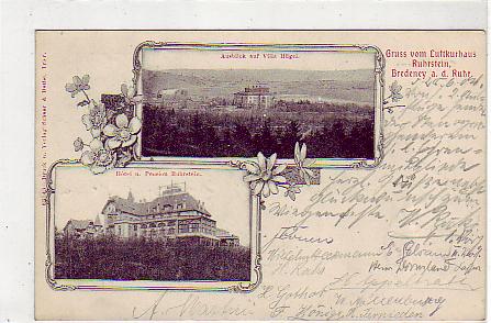 Mülheim an der Ruhr Kurhaus Ruhrstein,Bredeney 1904 Mülheim an der Ruhr Kurhaus Ruhrstein,Bredeney 1904