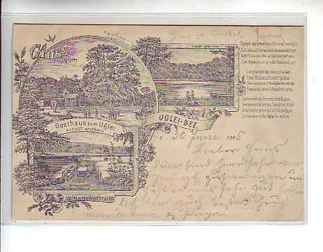 Ukleisee bei Sielbeck Eutin,Stempel Gremsmühlen 1895 Vorläufer