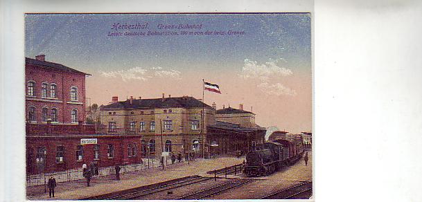 Herbesthal Grenz-Bahnhof ,Eisenbahn ca 1917 Herbesthal Grenz-Bahnhof ,Eisenbahn ca 1917