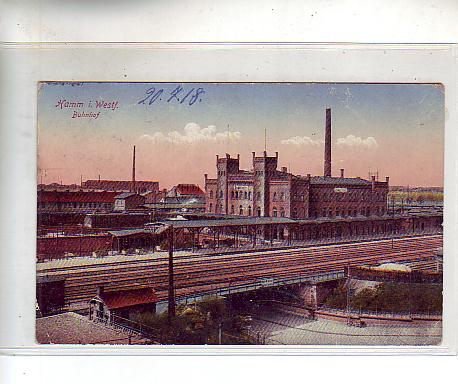 Hamm Westfalen Bahnhof ,Eisenbahn Feldpost 1918 Hamm Westfalen Bahnhof ,Eisenbahn Feldpost 1918