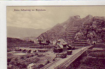 Ruine Saffenburg bei Mayschloss,Ahrtal,Bahnhof,Eisenbahn ca 1910 Ruine Saffenburg bei Mayschloss,Ahrtal,Bahnhof,Eisenbahn ca 1910