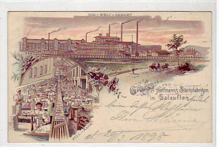 Bad Salzuflen Hoffmann´s Stärkefabrik Litho 1898 Bad Salzuflen Hoffmann´s Stärkefabrik Litho 1898