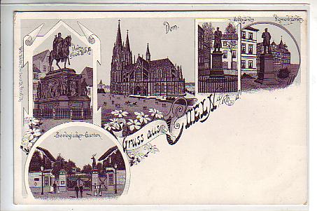 Köln am Rhein Litho Dom Denkmäler vor 1900 Köln am Rhein Litho Dom Denkmäler vor 1900