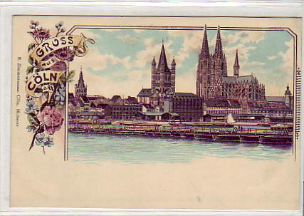 Köln am Rhein Litho Dom Jugendstil ca 1900 Köln am Rhein Litho Dom Jugendstil ca 1900