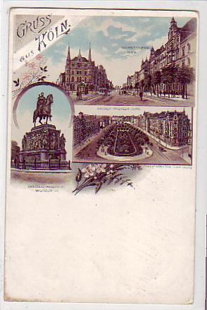Köln am Rhein Litho Hohenzolern-,Kaiser Ring Köln am Rhein Litho Hohenzolern-,Kaiser Ring
