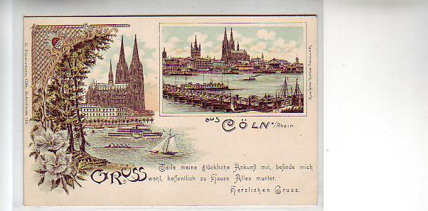Köln am Rhein Litho Dom ca 1900 Köln am Rhein Litho Dom ca 1900