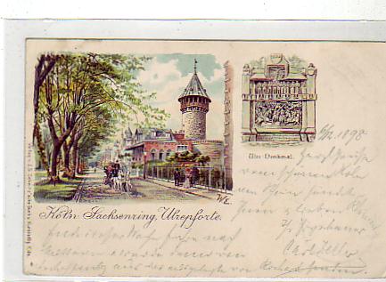 Köln am Rhein Sachsenring Litho 1898 Köln am Rhein Sachsenring Litho 1898