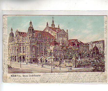 Köln am Rhein Theater Litho 1902 Köln am Rhein Theater Litho 1902