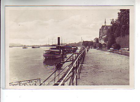 Bonn am Rhein Rheinufer mit Dampfer ca 1930 Bonn am Rhein Rheinufer mit Dampfer ca 1930