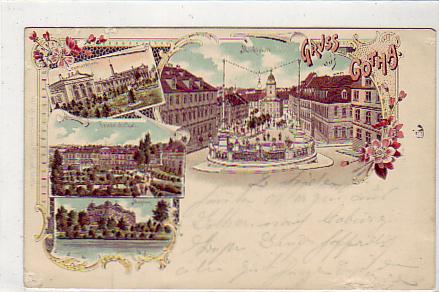 Gotha Thüringen Litho Markt,Crematorium,Friedrichsthal 1899 Gotha Thüringen Litho Markt,Crematorium,Friedrichsthal 1899