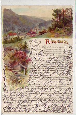 Friedrichroda in Thüringen Kühles Thal Litho 1906 Friedrichroda in Thüringen Kühles Thal Litho 1906