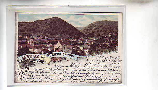 Friedrichroda in Thüringen Litho von 1897 Friedrichroda in Thüringen Litho von 1897