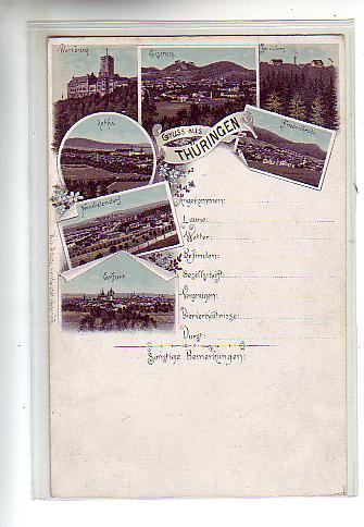 Friedrichroda,Gotha,Eisenach,Erfurt,Neudietendorf, Litho Friedrichroda,Gotha,Eisenach,Erfurt,Neudietendorf, Litho