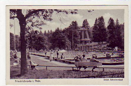 Friedrichroda in Thüringen Schwimmbad ca 1950 Friedrichroda in Thüringen Schwimmbad ca 1950