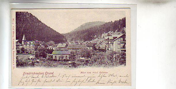 Friedrichroda in Thüringen vom Hotel Bellevue aus 1902 Friedrichroda in Thüringen vom Hotel Bellevue aus 1902