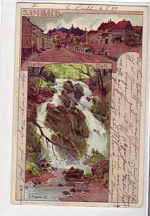 Tambach-Dietharz in Thüringen Litho Ansichtskarte von 1899 Tambach-Dietharz in Thüringen Litho Ansichtskarte von 1899