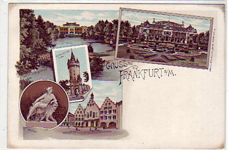 Frankfurt am Main Litho Zoo,Eschenheimer-Thurm ca 1900 Frankfurt am Main Litho Zoo,Eschenheimer-Thurm ca 1900