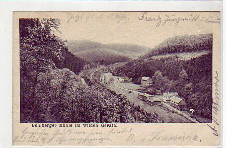Gehlberger Mühle Geratal,Eisenbahn-Line Thüringen 1906 Gehlberger Mühle Geratal,Eisenbahn-Line Thüringen 1906