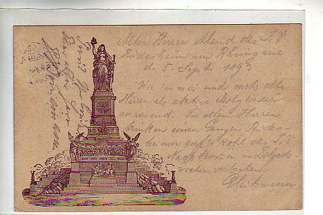 Rüdesheim im Rheingau Nationaldenkmal 1898 Rüdesheim im Rheingau Nationaldenkmal 1898