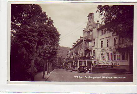 Schlangenbad Taunus Rheingauerstrasse ca 1935 Schlangenbad Taunus Rheingauerstrasse ca 1935