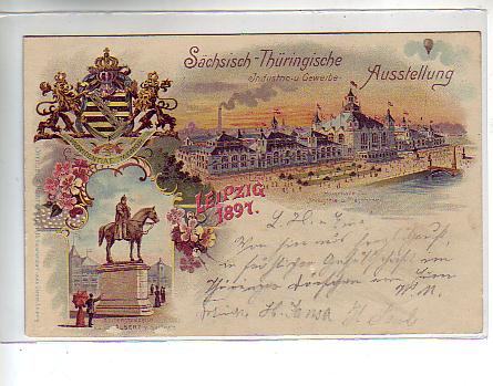 Leipzig Litho Industrie-Gewerbe-Ausstellung 1897 Leipzig Litho Industrie-Gewerbe-Ausstellung 1897