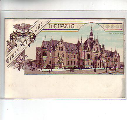 Leipzig Litho Buchhändlerhaus ca 1900 Leipzig Litho Buchhändlerhaus ca 1900