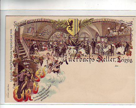 Leipzig Litho Gasthaus Auerbach´s Keller ca 1900 Leipzig Litho Gasthaus Auerbach´s Keller ca 1900