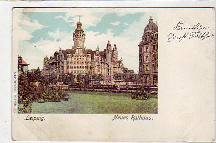 Leipzig Litho Rathaus 1909 Leipzig Litho Rathaus 1909