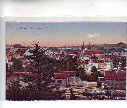 Saarburg Lothringen Frankreich mit Eisenbahn 1917 Saarburg Lothringen Frankreich mit Eisenbahn 1917
