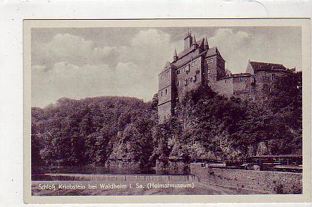 Schloss Kriebstein Waldheim Zschopauthal ca 1935 Schloss Kriebstein Waldheim Zschopauthal ca 1935